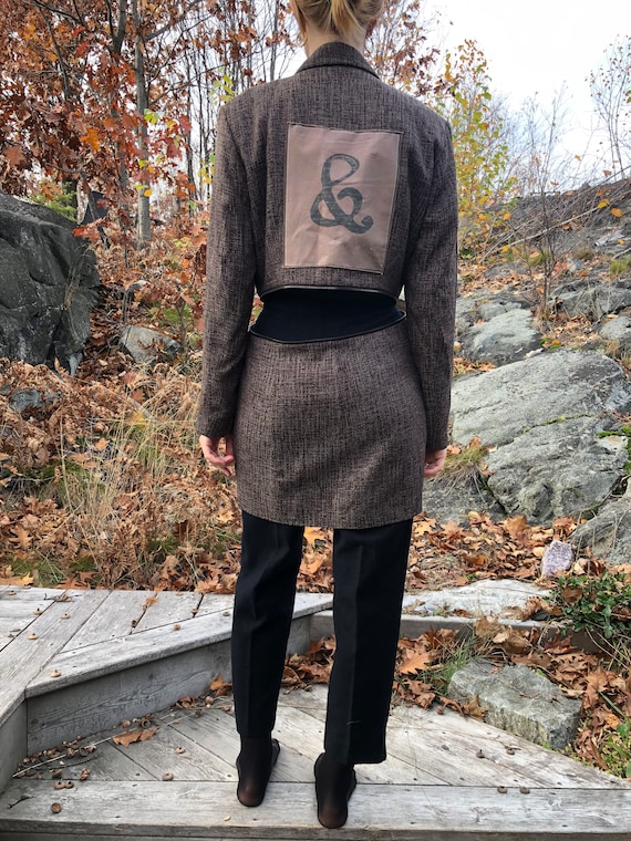 Patchwork Blazer Size S / Unique Reworked Blazer … - image 5