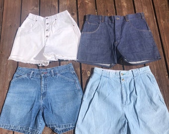 Lot de shorts vintage / 10 paires de shorts / Lot de revente / Shorts des années 80, 90 00 / Short en jean vintage / Short en coton / Petit, moyen et grand