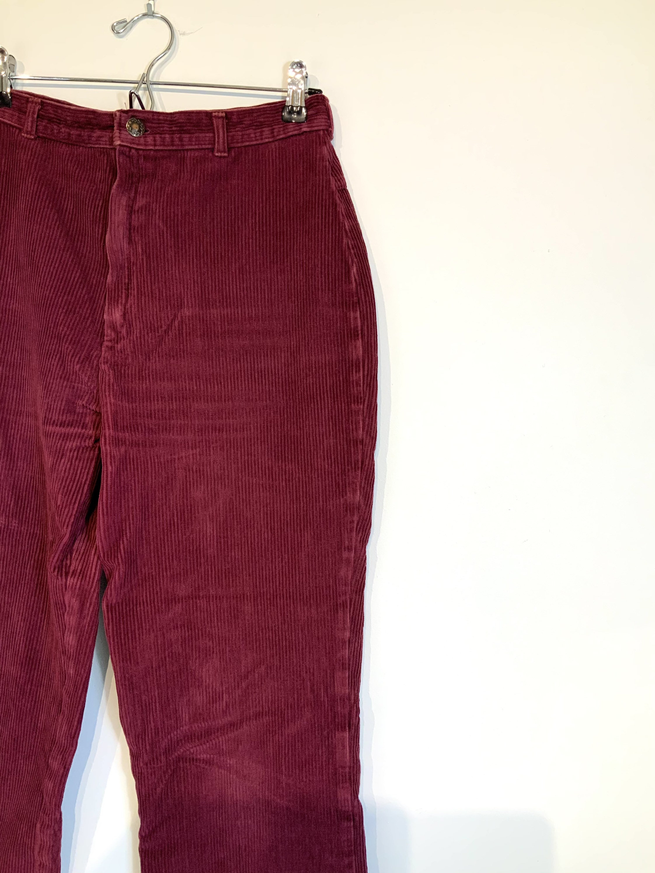 Wine Red Corduroy Pants 28W | Etsy