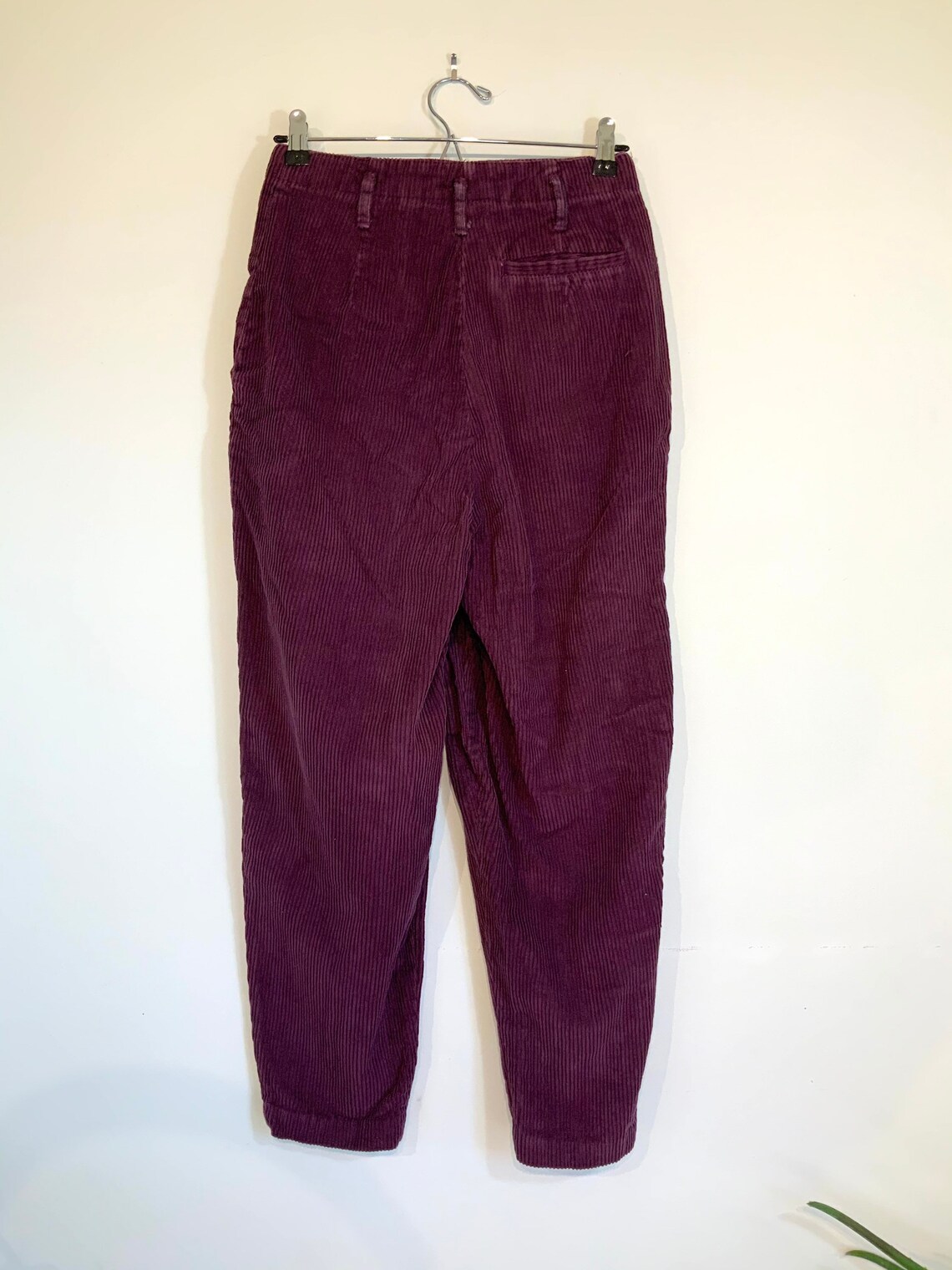 purple corduroy flare pants