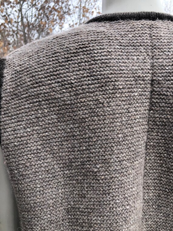 Vintage Wool Knit Vest L / German Made Wool Vest … - image 9