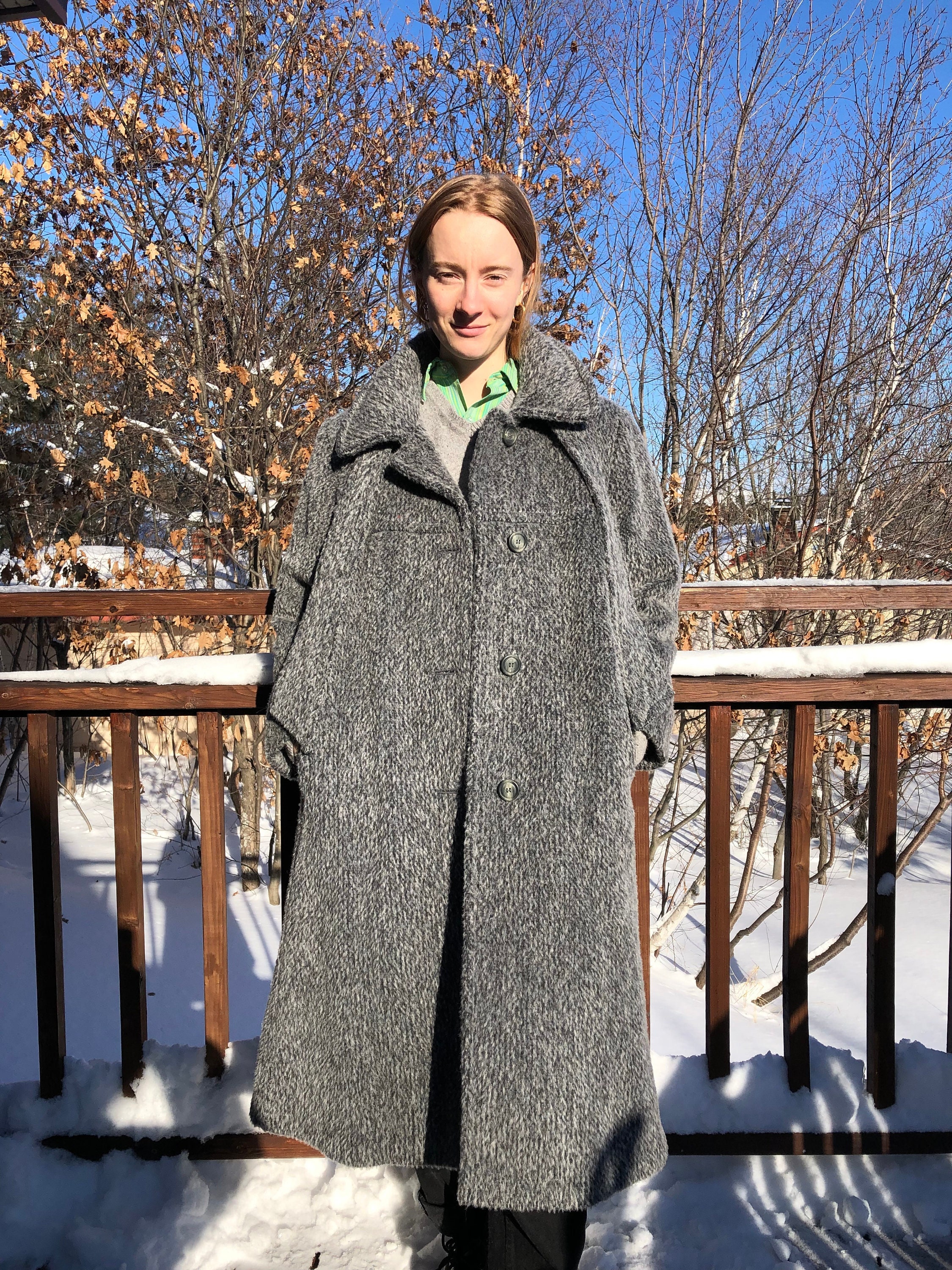 Grey Wool Coat -  Canada