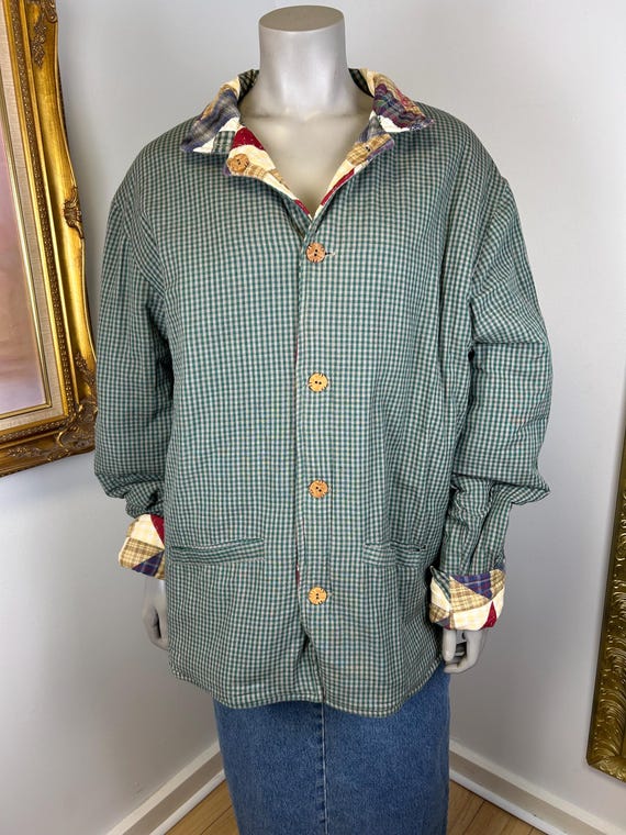 Vintage Patchwork Jacket Size M - L / Reversible … - image 10