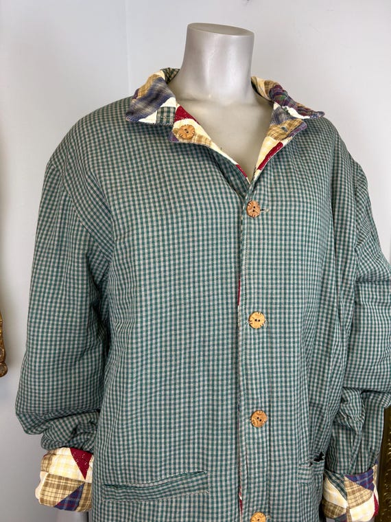 Vintage Patchwork Jacket Size M - L / Reversible … - image 11