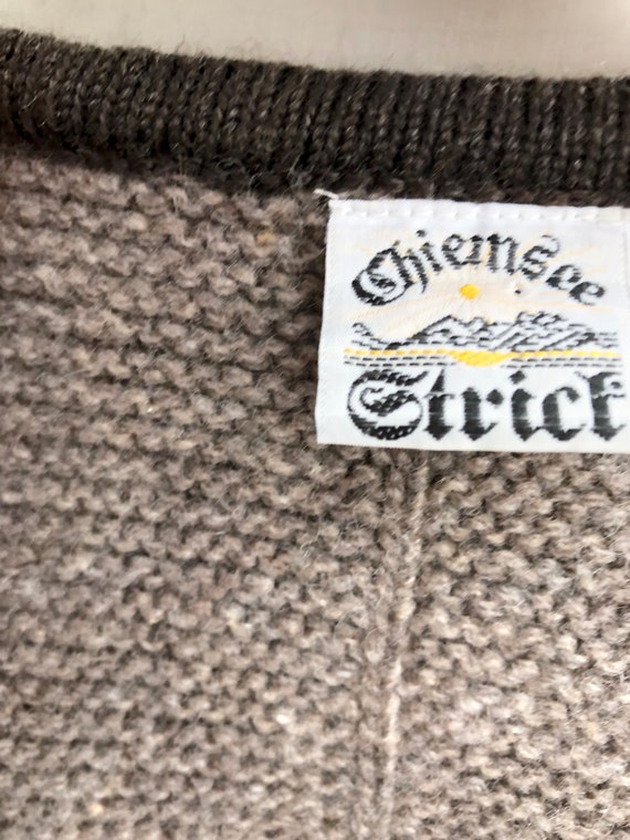 Vintage Wool Knit Vest L / German Made Wool Vest … - image 6