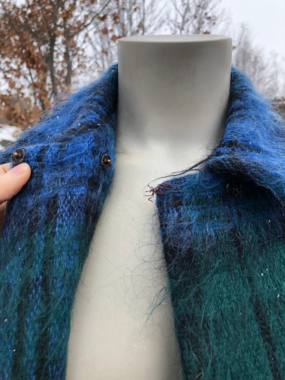 Vintage Mohair and Wool Poncho Size S - M / Vinta… - image 10