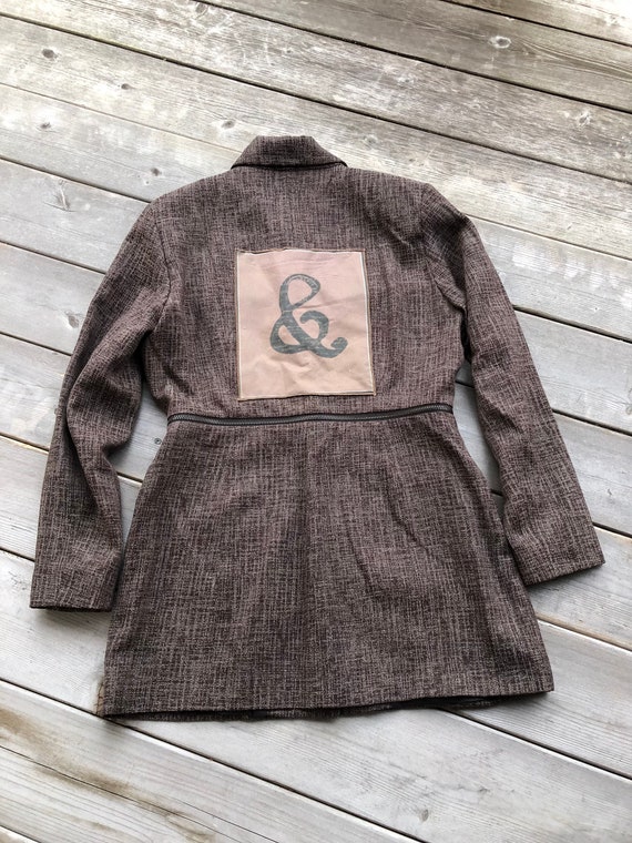 Patchwork Blazer Size S / Unique Reworked Blazer … - image 2