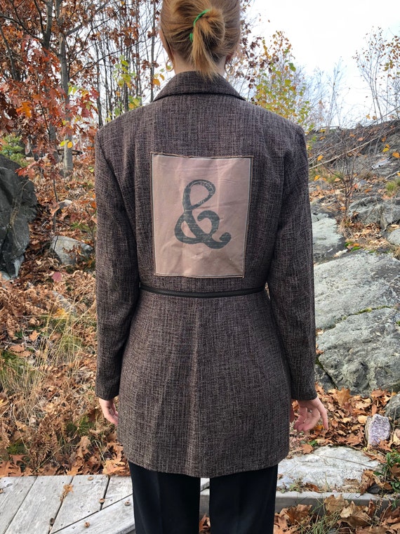 Patchwork Blazer Size S / Unique Reworked Blazer … - image 10