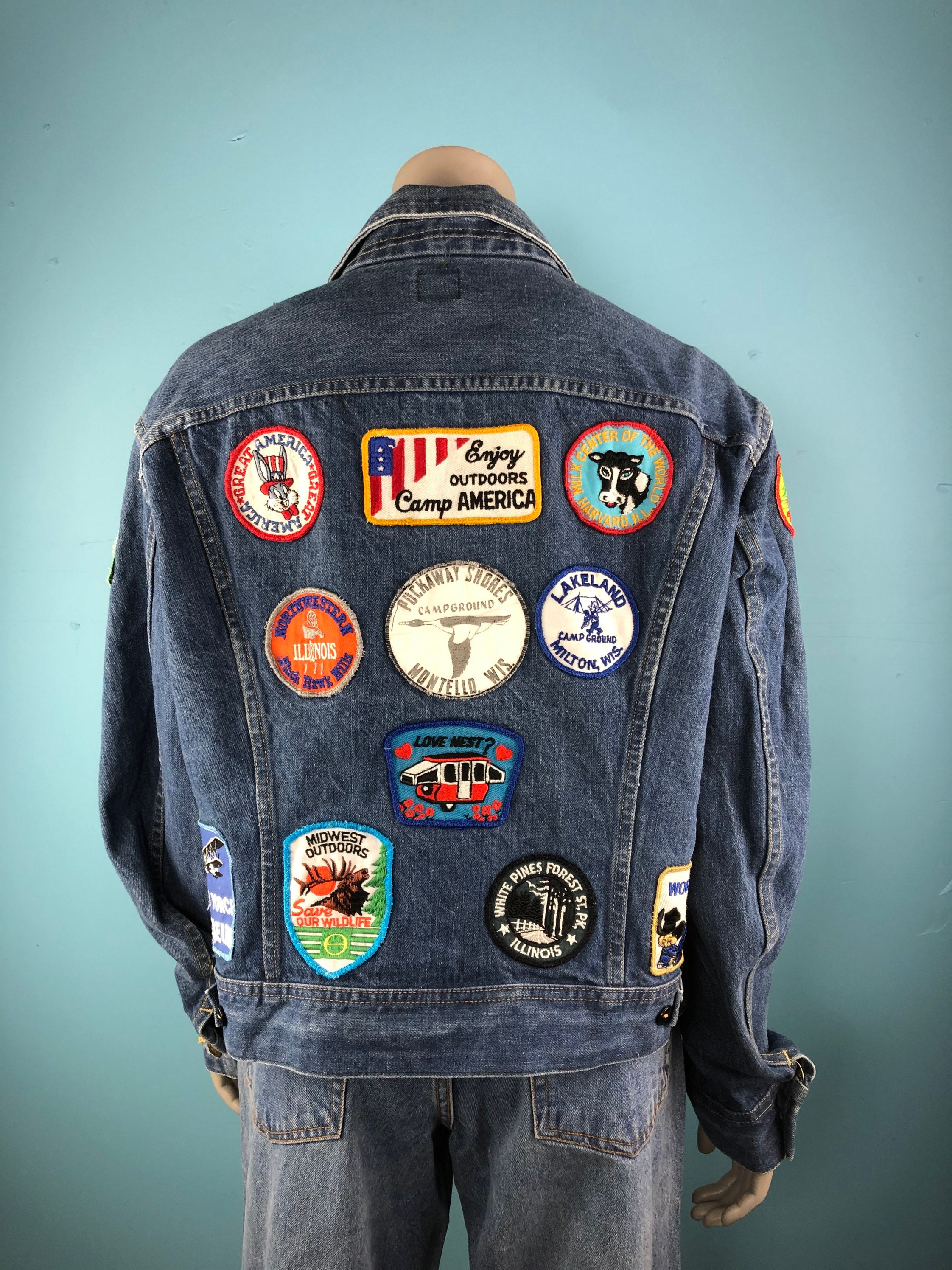 Vintage Patch Jacket - Etsy