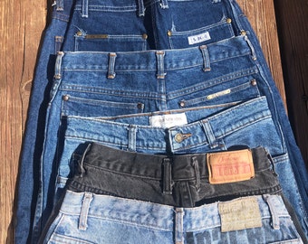 Vintage 80s - 90s Denim Lot 6 Pairs / Resale Lot / Job Lot / Bulk Vintage / Vintage Denim / Bulk Denim / Size Small Jeans