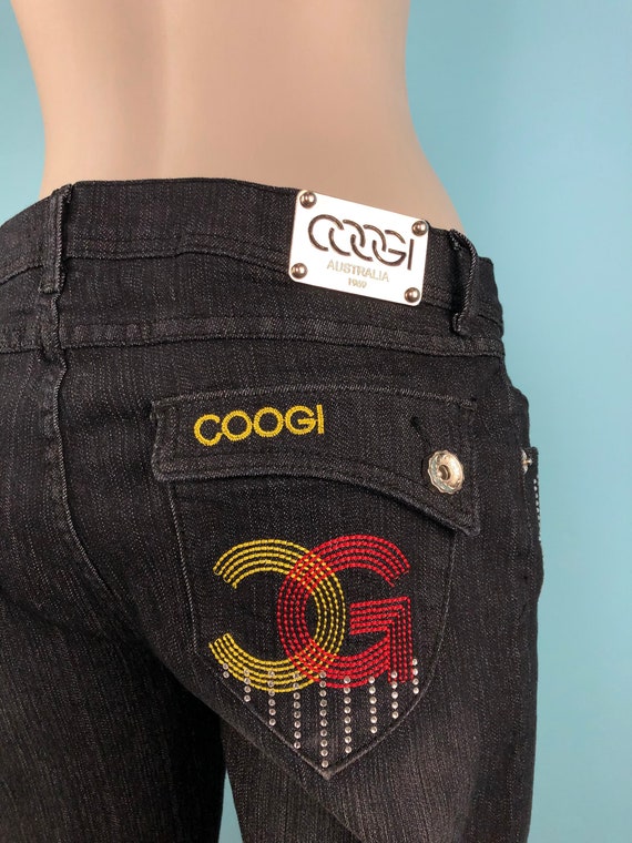 Y2K Coogi Low Rise Jeans 34 Waist / Rhinestone Jeans / 