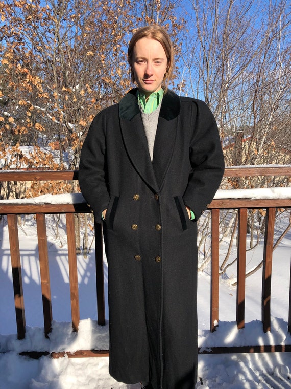 80s Black Wool Coat S / Vintage Wool Coat / 80s Fashion 80s Black Wool Coat S / Vintage Wool Coat / 80s Fashion