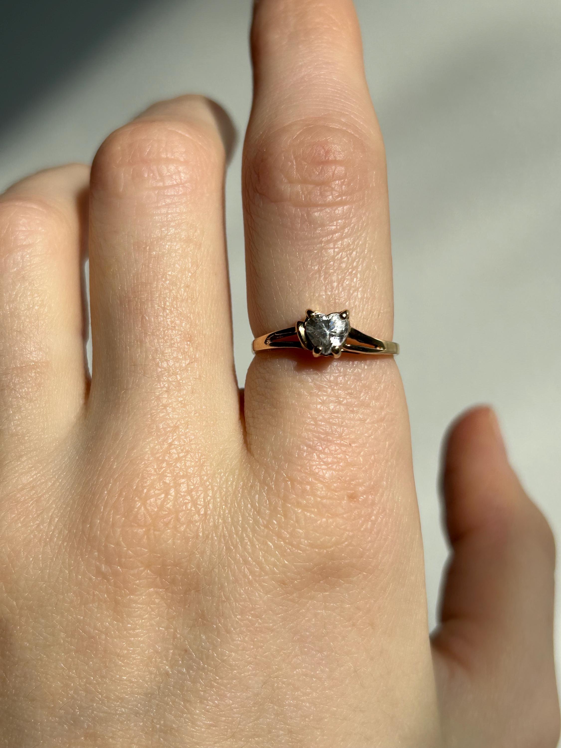 10K CZリング 10k Solid Gold Yellow Gold CZ Ring (FC 103) – Fran & Co