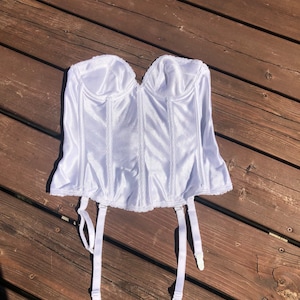 Vintage Bustier Korsett 32-34A / Vintage Strapse / Vintage Korsett / Vintage Korsett / Lagenstück / Weißes Bustier