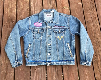 Veste en jean vintage éblouie S - M / Club princesse / Veste princesse / Veste en jean Sequence / Denim Nevada