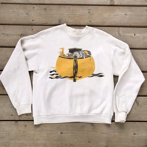 Vintage Noahs Ark Crewneck Sweater Size S / Lee Brand Sweater / Christian Sweater / Bible Sweater / Animal Crewneck