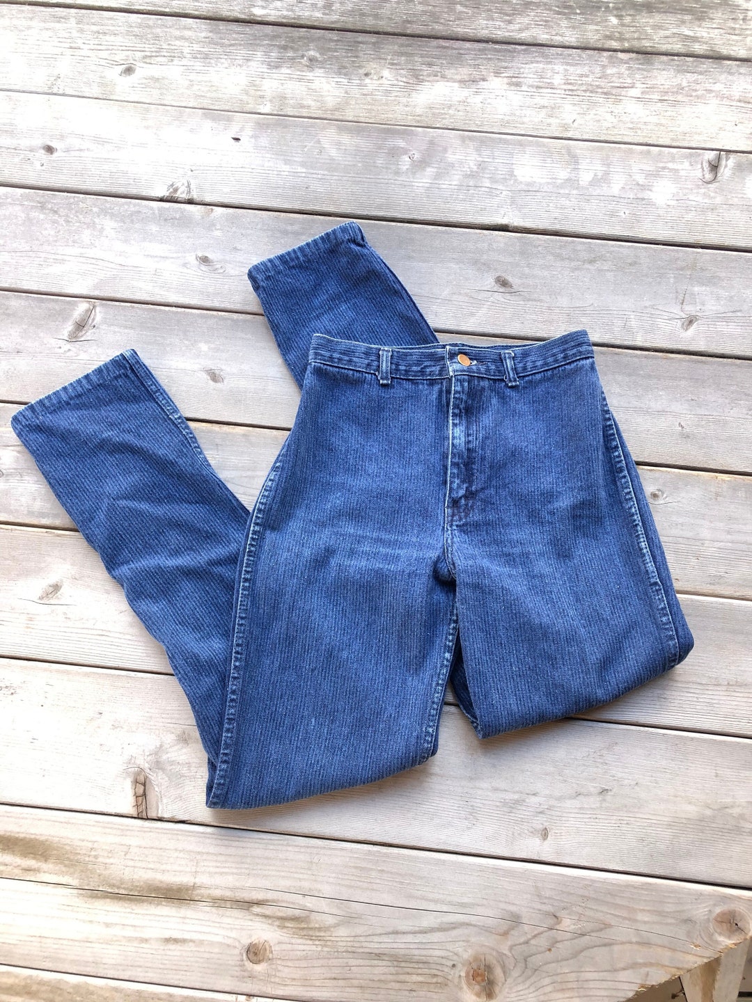 Vintage 80s Slim Fit Jeans XS 26 Waist / High Waisted Jeans / Etsy Canada