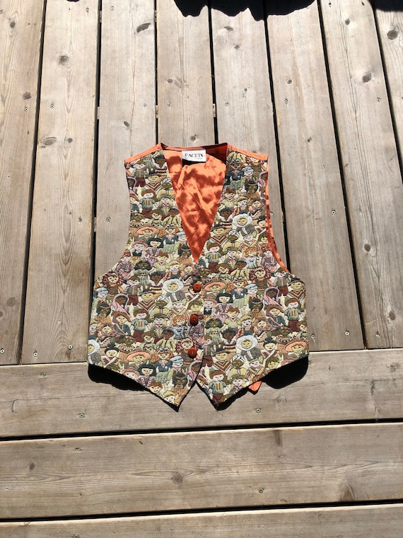 Vintage Tapestry Vest M / Face Vest / Vintage Tapestry Vintage Tapestry Vest M / Face Vest / Vintage Tapestry