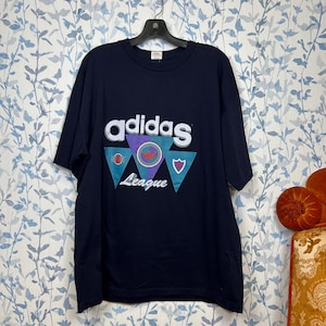 Vintage Adidas Single Stitch T-shirt Size XL / Made in Canada / Adidas League / Collectable Shirt / Street Wear / Gift For Him