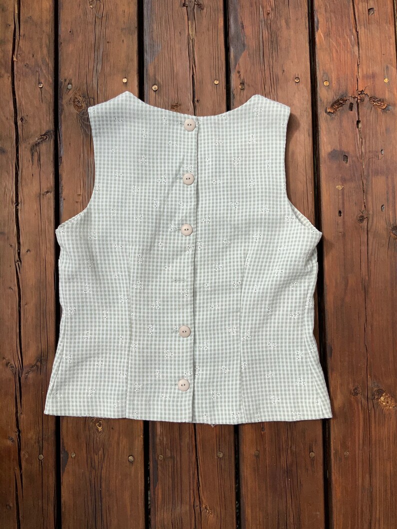Checkered Floral Blouse