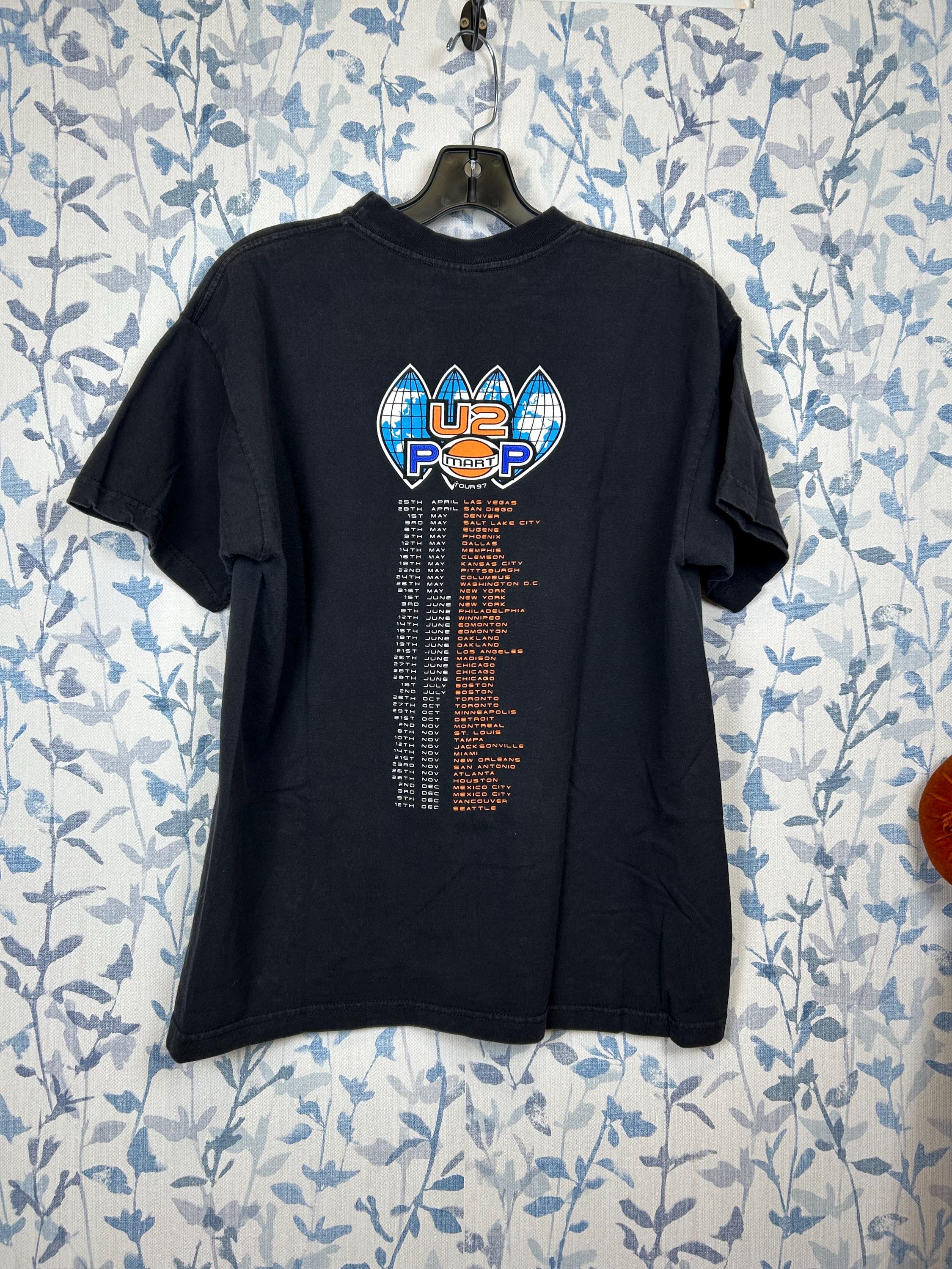 Vintage 1997 U2 Pop Mart World Tour Size M - L / Band Tee / True