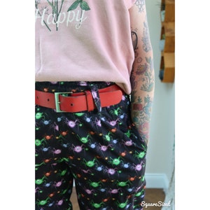 Funky high waisted trousers fun spider festival unique