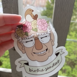 Birdie Sanders Clear Sticker