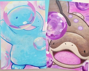 Quagsire & Clodsire Bubbly Fun Mini Prints