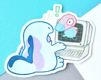 Quagsire meets Porygon Vinyl Sticker