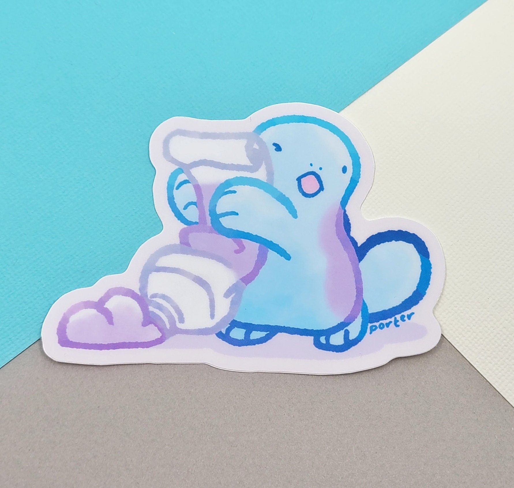 Quagsire with Paint Tube Vinyl Sticker