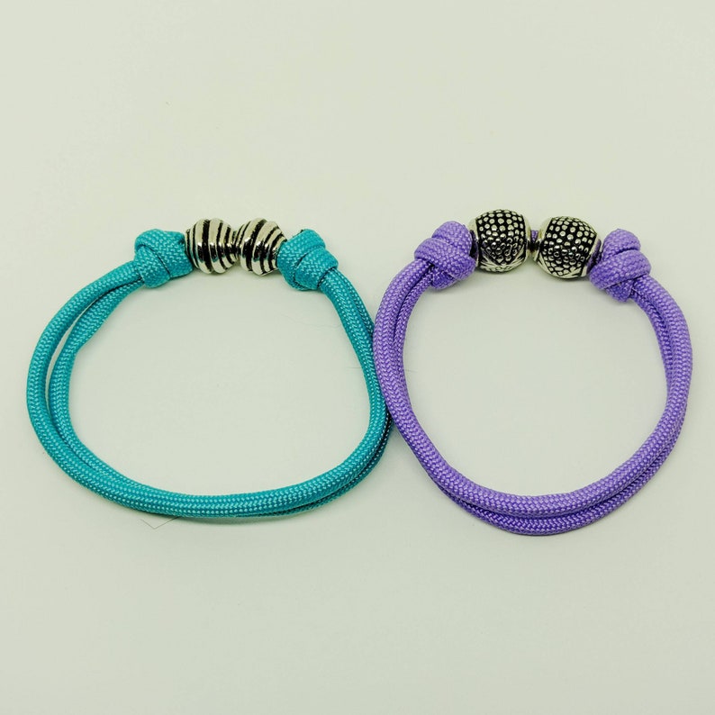 Adjustable Paracord Bracelet With Acrylic Beads Paracord 550