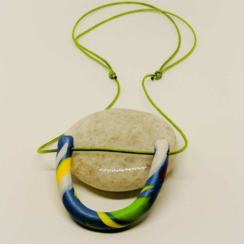 Polymer Clay Design Polymer Clay Curved Bar Necklace Clay Design Pendant Fimo Necklace Fimo Pendant Jewelry Necklaces Gvara Pl