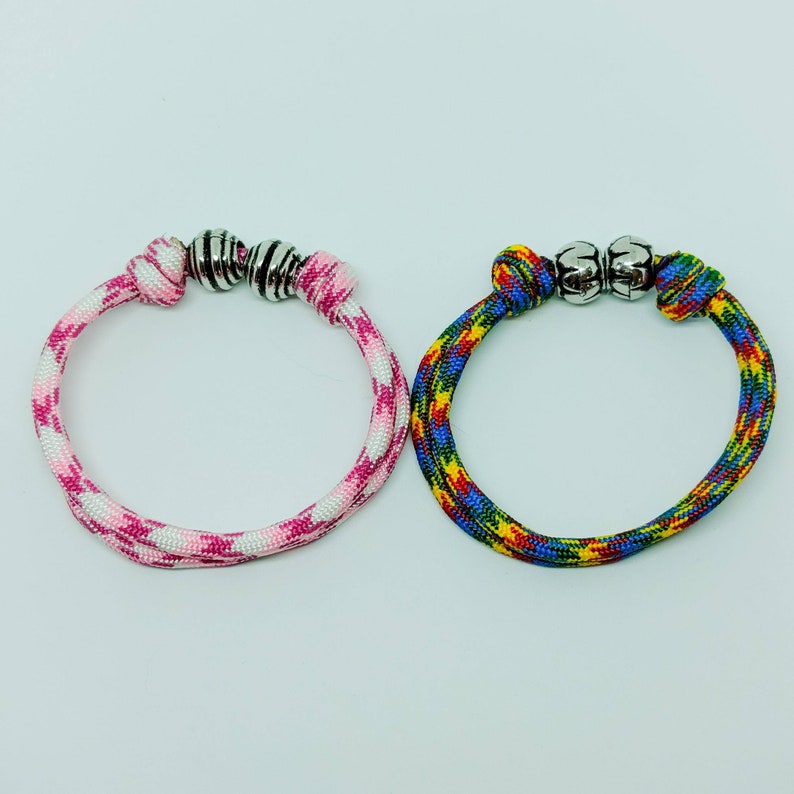 Adjustable Paracord Bracelet With Acrylic Beads Paracord 550