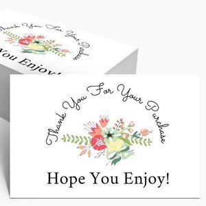 Cartes de remerciement avec bouquet de fleurs - Paquet de 20