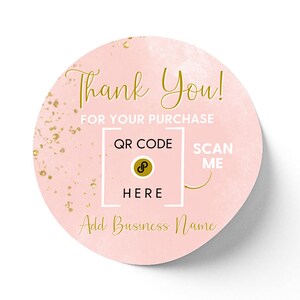 Glossy - Custom QR Code Sticker - 100 Count