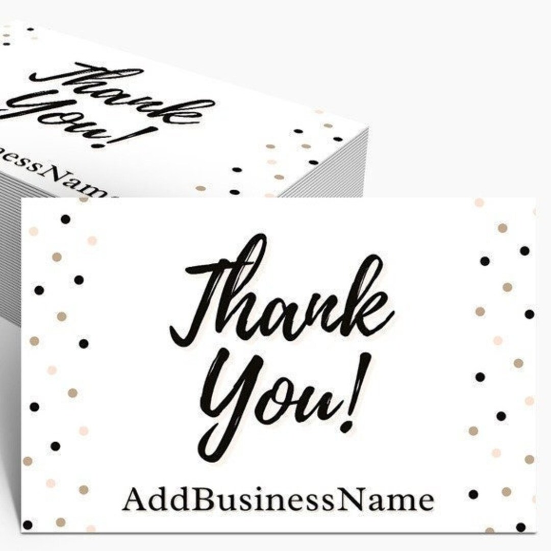 Thank You Cards With Personalization 50 Pack Etsy