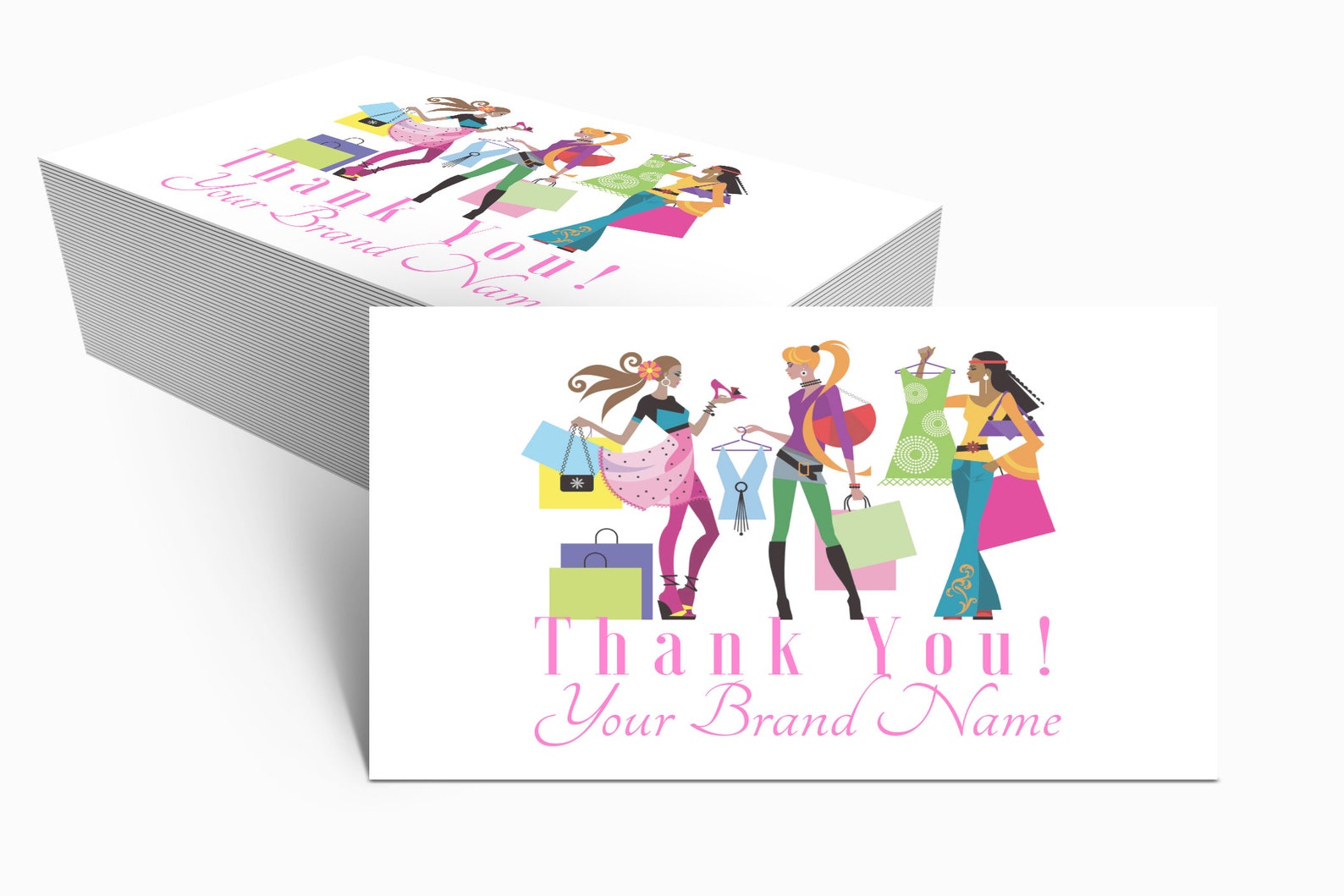 Fashion Girls Thank You Cards 50/Pack | Etsy