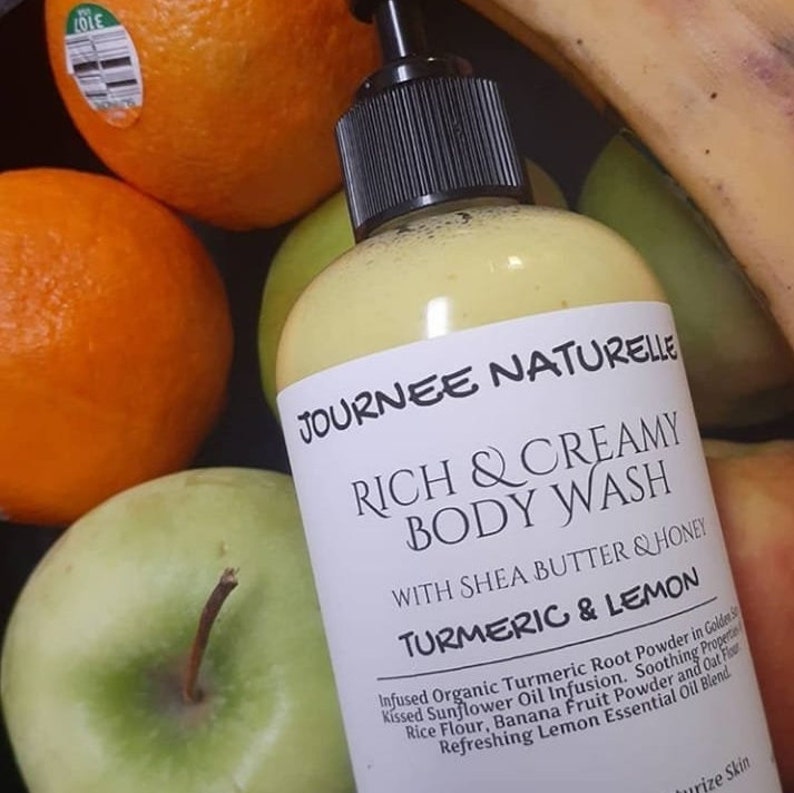 TURMERIC & LEMON Body Wash Turmeric Honey Soap Brightening Etsy