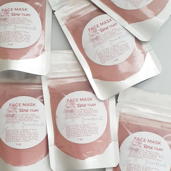 Rose Clay Face Mask|Clay Mask|Vegan Skincare|Pink Rose Clay