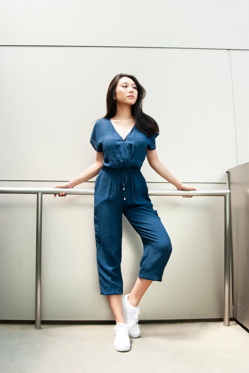 navy blue jumpsuit