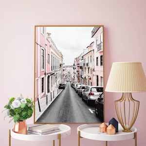 Photography wall art, Pink architectural print, Fashion wall art, Travel print, Fashion print, Girl room decor, Bedroom decor, Pink print