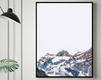 Mountain, Large Poster, Modern Wall Art, Living Room Wall Art, Scandinavian Print, Printable Wall Art, Minimalist, Home Decor, Photography