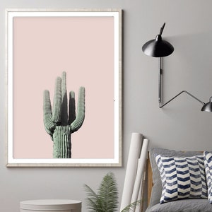 Cactussenprint, cactusafdrukken, minimalistische print, kunstafdrukken, digitale print, muurkunst, woestijncactus, print, cactus, wanddecoratie, digitale print, kunstafdrukken, botanische print, posters
