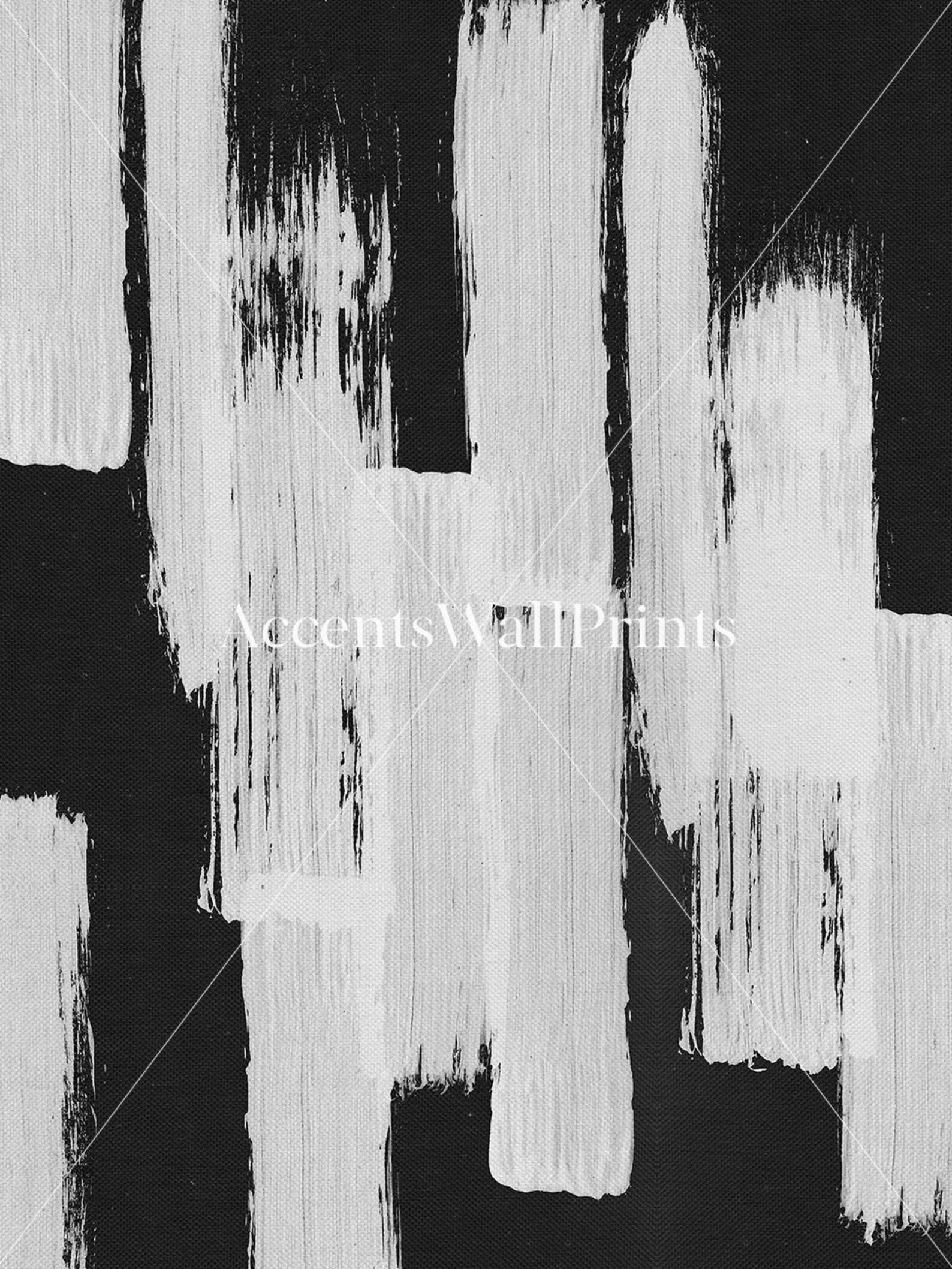 Brush Strokes Modern Print Minimalist Print Abstract Wall Etsy