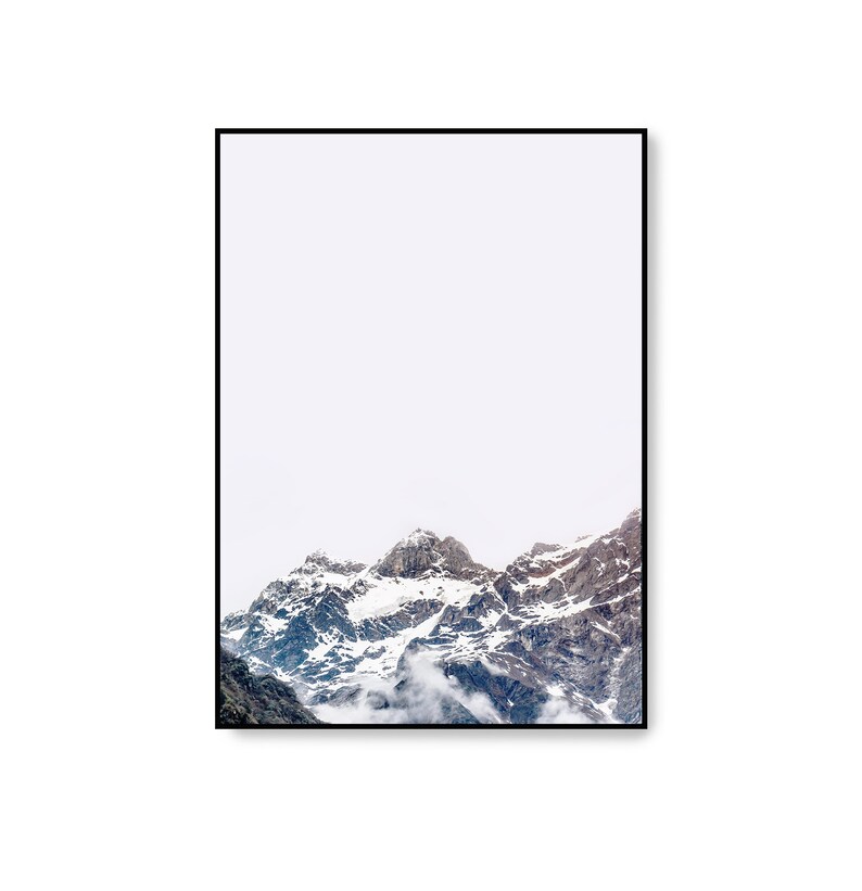 Mountain Large Poster Modern Wall Art Living Room Wall Art Etsy