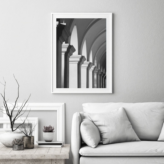 Arch Print Black and White Art Prints Home Decor Minimal | Etsy