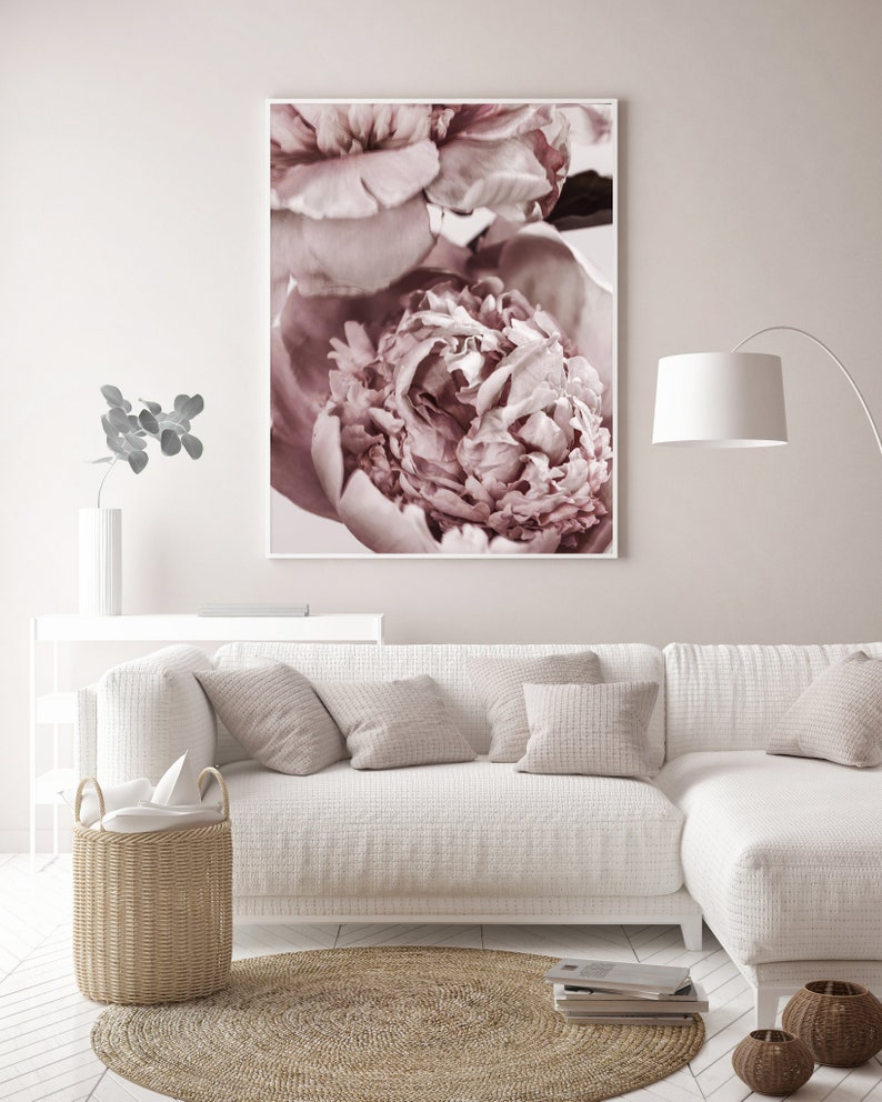 Pink Peony Floral Poster Peonies Poster Printable Wall Art - Etsy