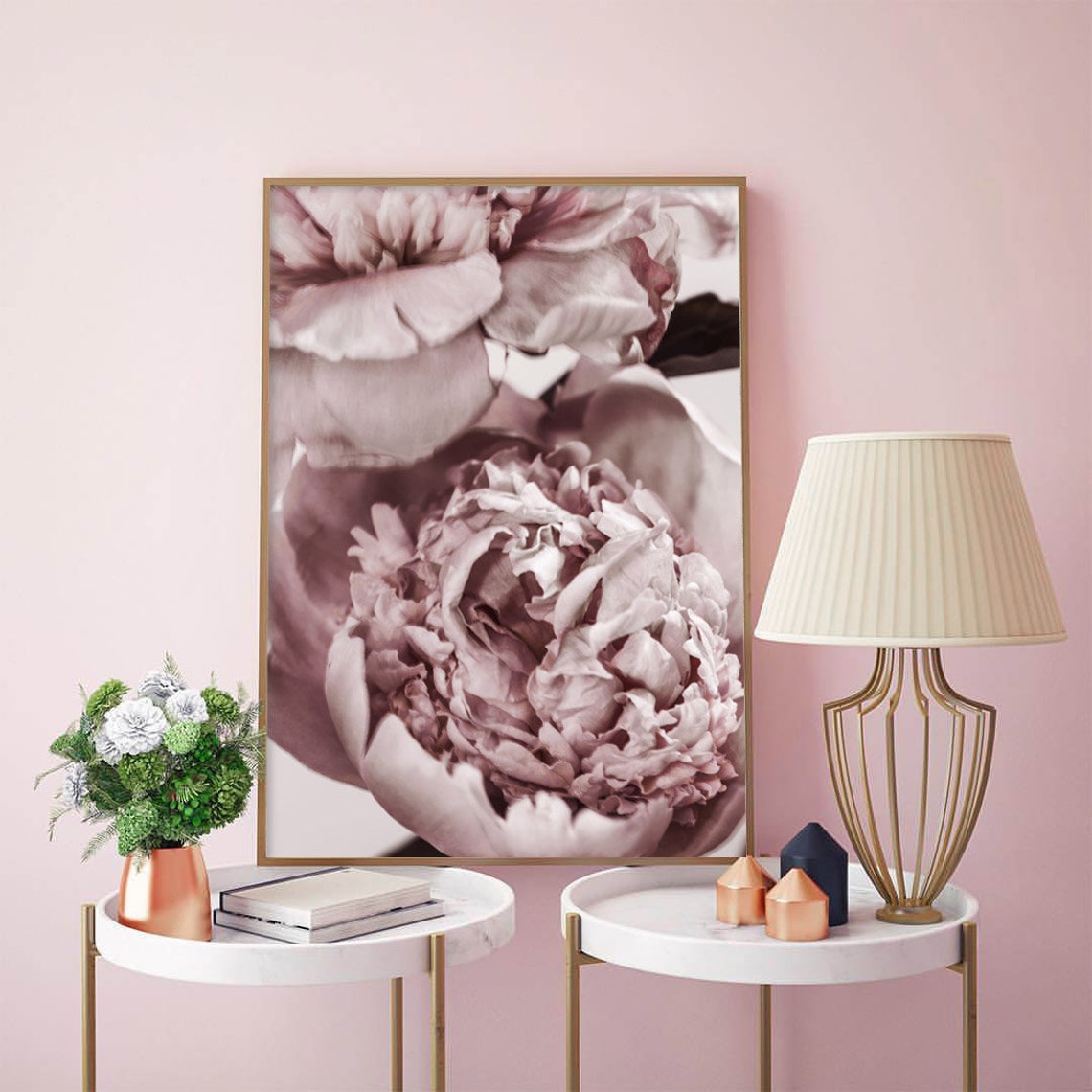 Pink Peony Floral Poster Peonies Poster Printable Wall Art - Etsy