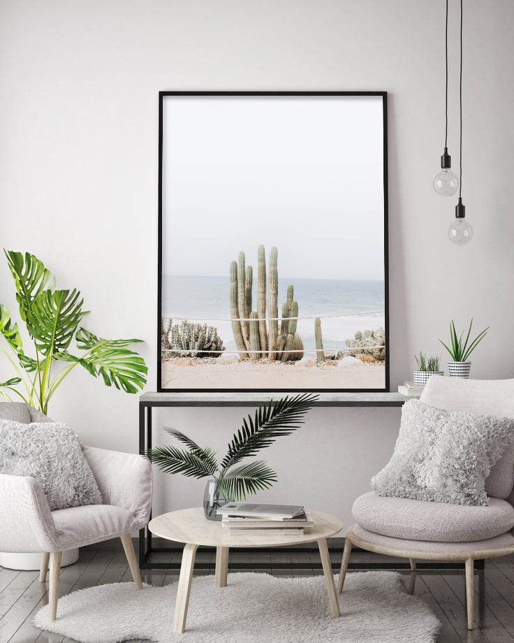 Set of 4 Suculent Print Gallery Wall Set Desert Plant Wall Etsy