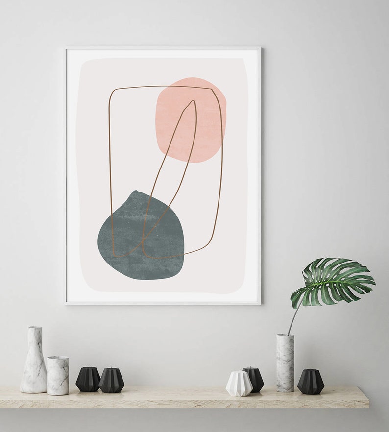 Abstract Art Print Set Contemporary Art Wall Art Prints Etsy